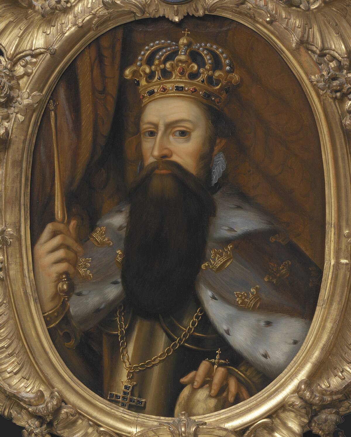 Portrait Of The King Gustav I Of Sweden (1496-1560).