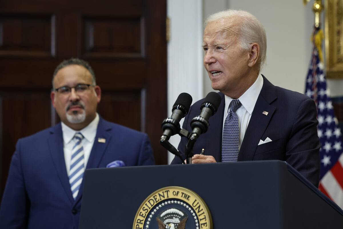 President Biden Delivers Remarks On Supreme Court's LGBTQ Case Ruling And Court's Decision Against His Student Loan Debt Forgiveness Plan