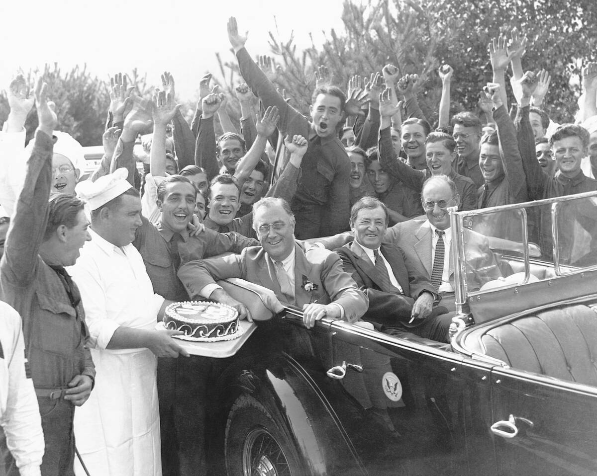 President Franklin D. Roosevelt Visiting a Civilian Conservation Corps Camp