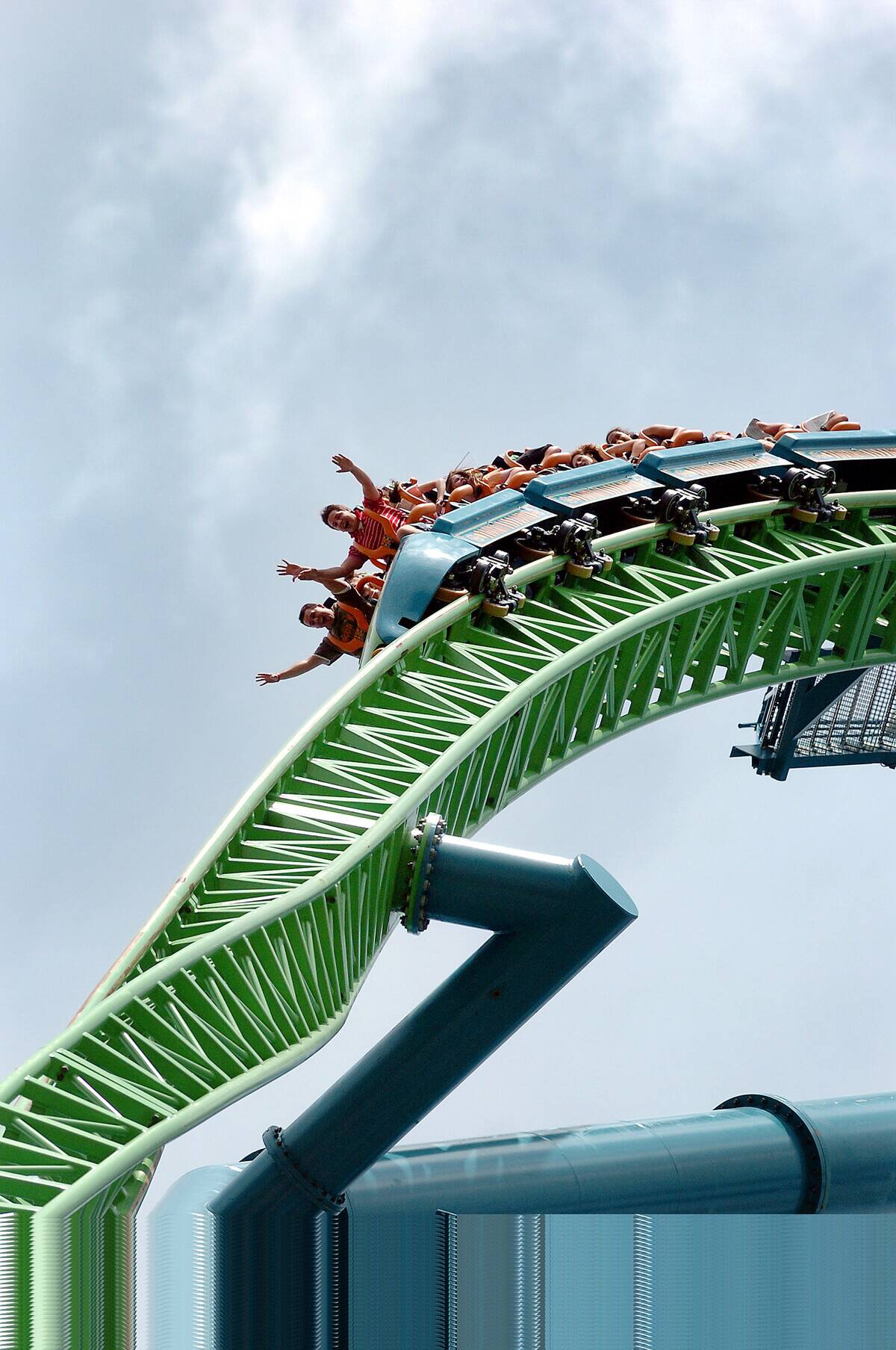 Roller coaster enthusiasts ride Kingda Ka, the world's talle