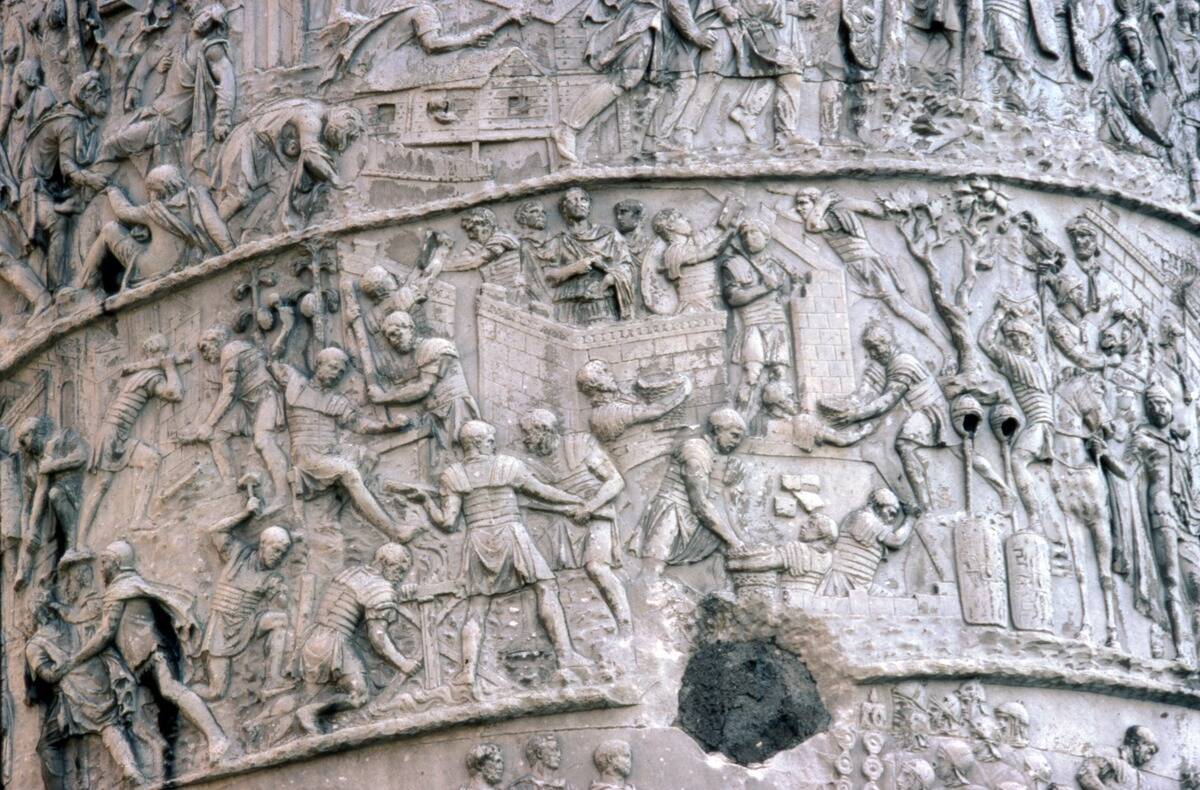 Roman Soldiers Building Fort In The Dacian Wars