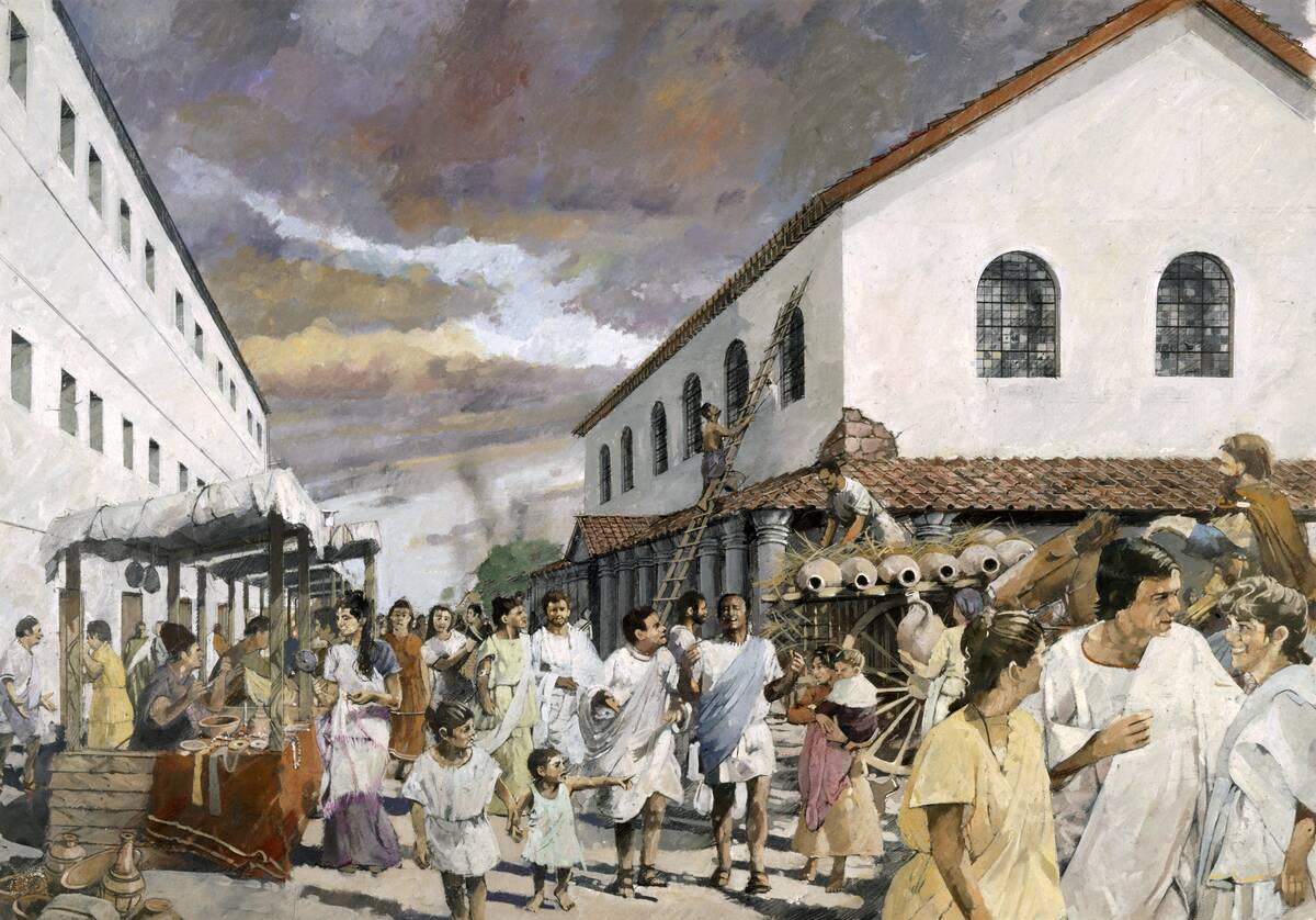 Roman street scene, c2nd century, (1990-2010)