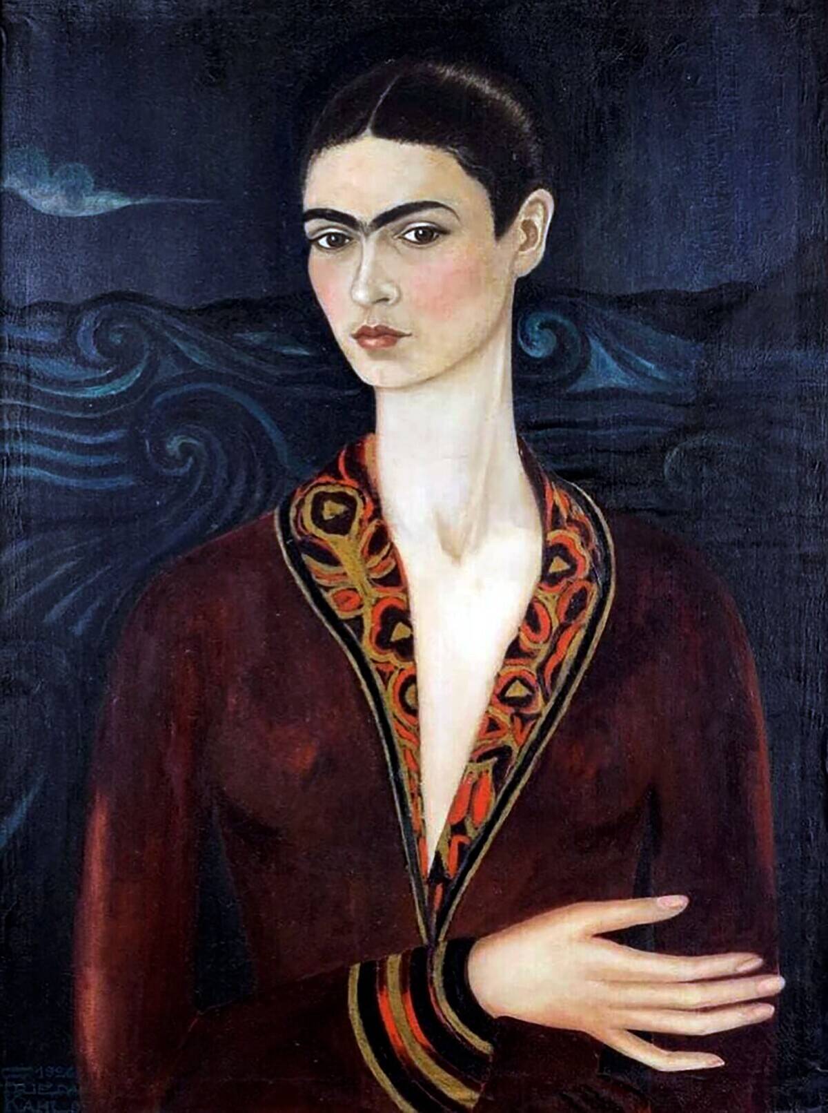 Self-Portrait in a Velvet Dress