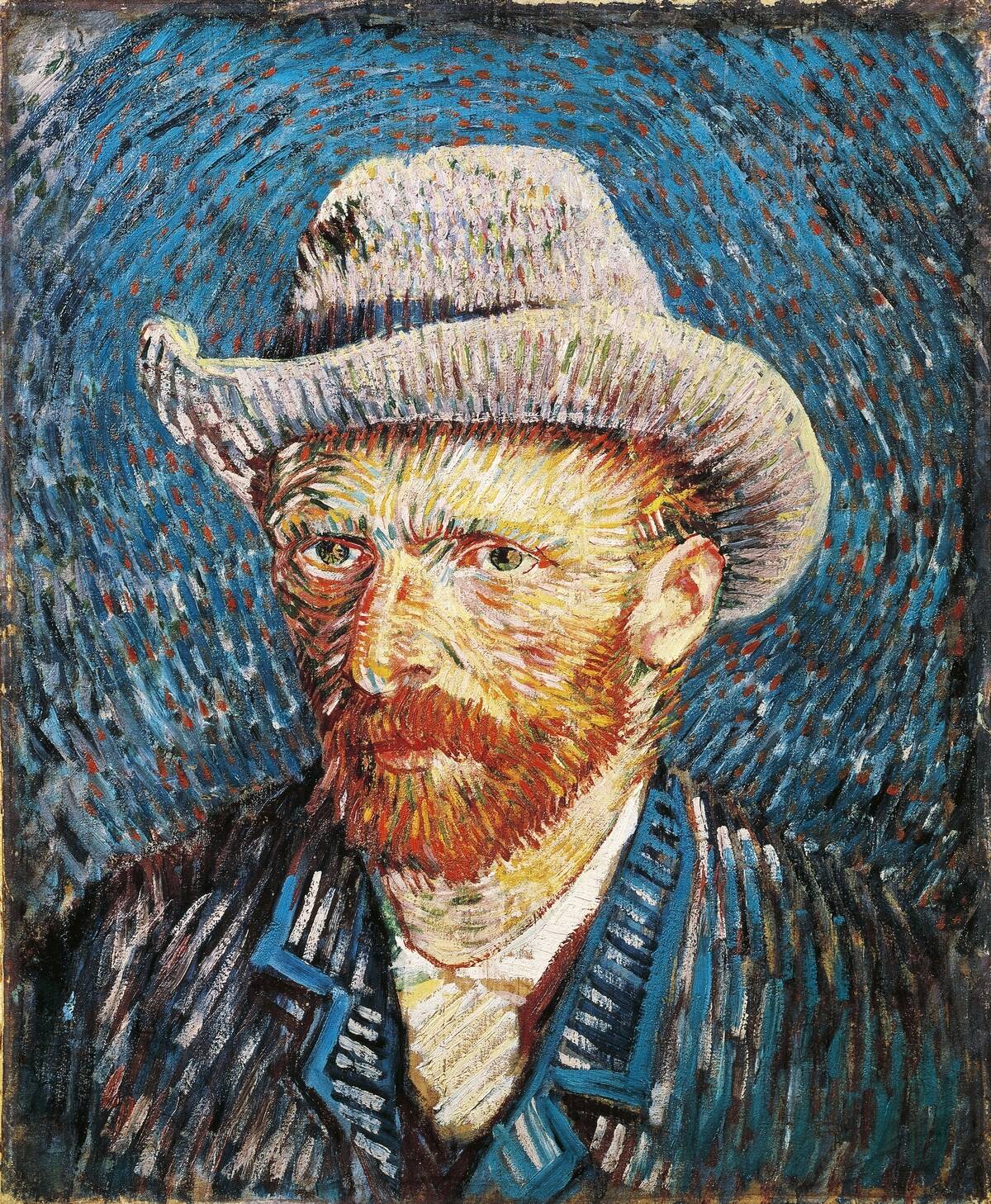 Self-Portrait with felt hat, 1888, by Vincent van Gogh (1853-1890), oil on canvas, 44x37.5 cm. (Photo by DeAgostini/Getty Images)