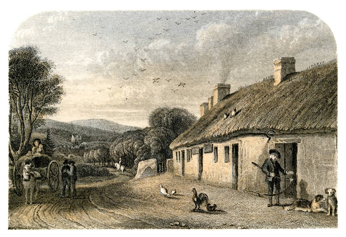 The birthplace of Robert Burns, Alloway, South Ayrshire, Scotland.