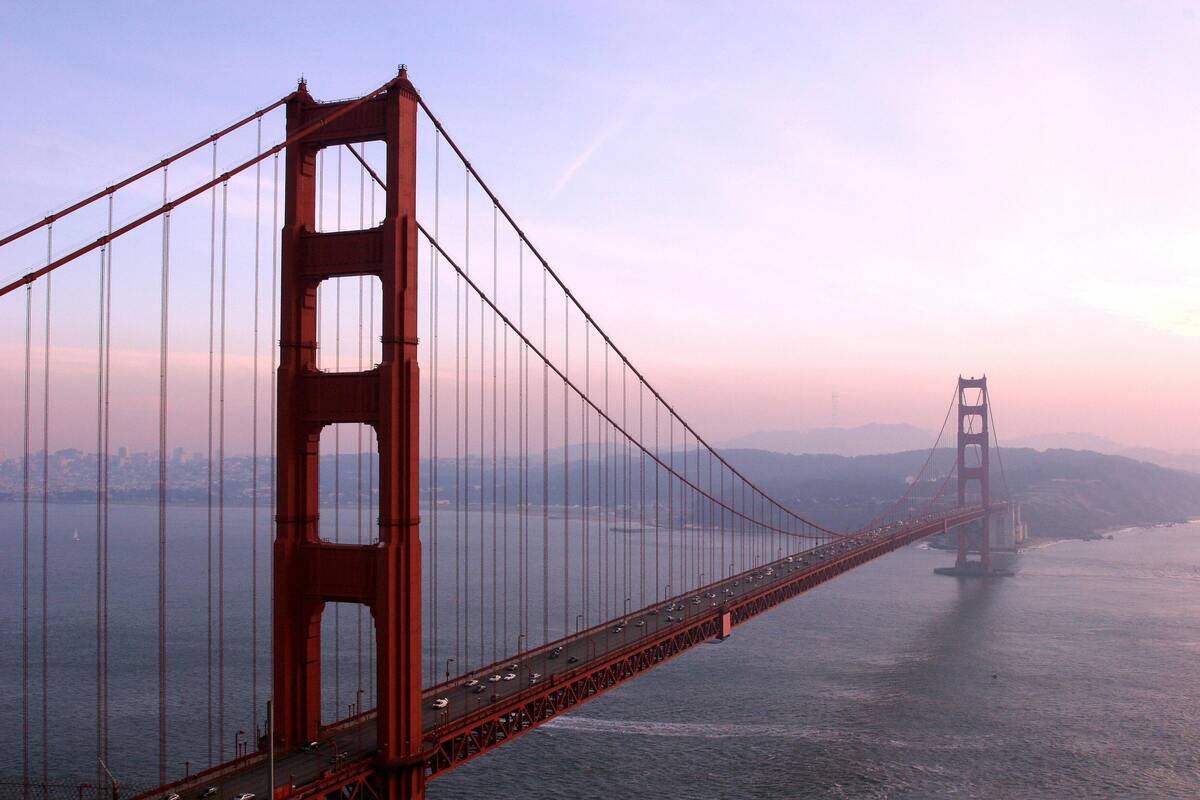 The Golden Gate Bridge is pictured 20 De