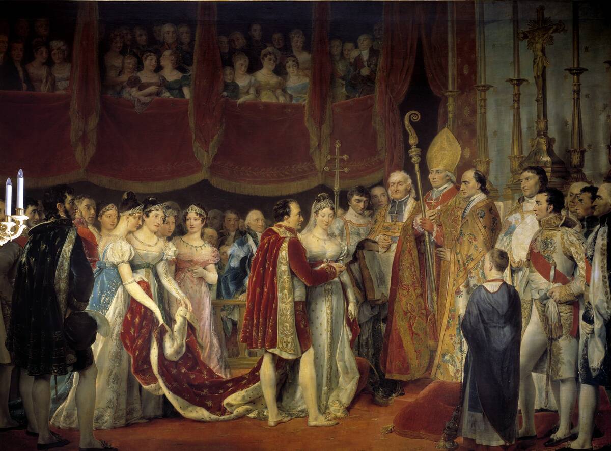 The marriage of Napoleon I and Archduchess Marie Louise de Habsburg-Lorraine by Georges Rouget
