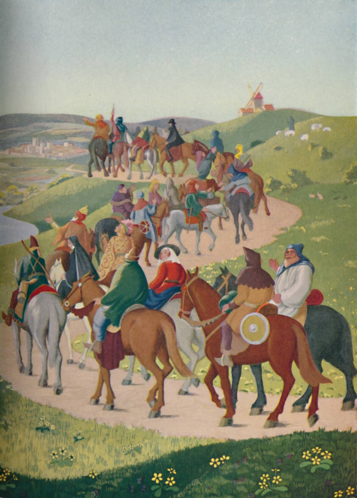 The Pilgrims Riding Towards Canterbury