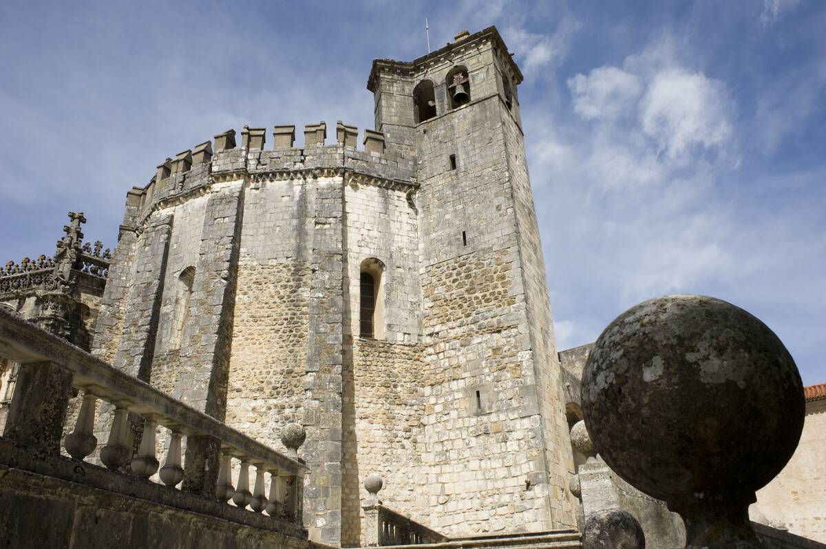 The round Templar Church in the Convento de Cristo in Tomar...
