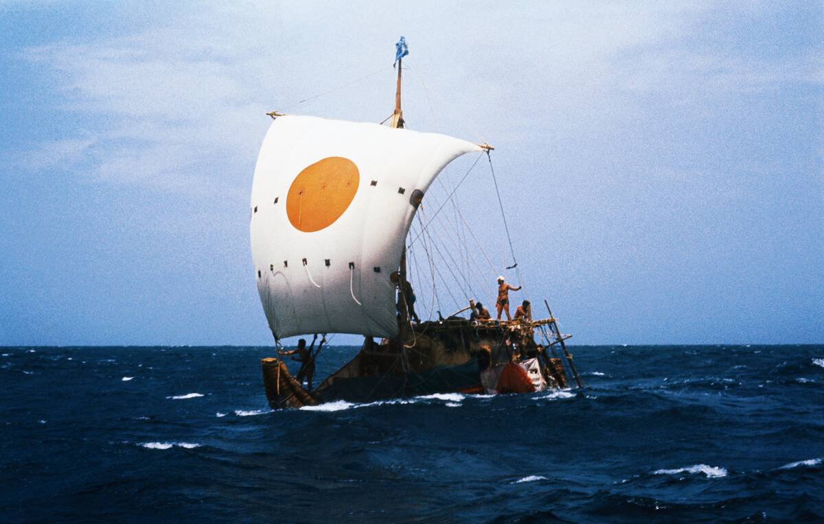 Thor Heyerdahl's Ra II Puts to Sea