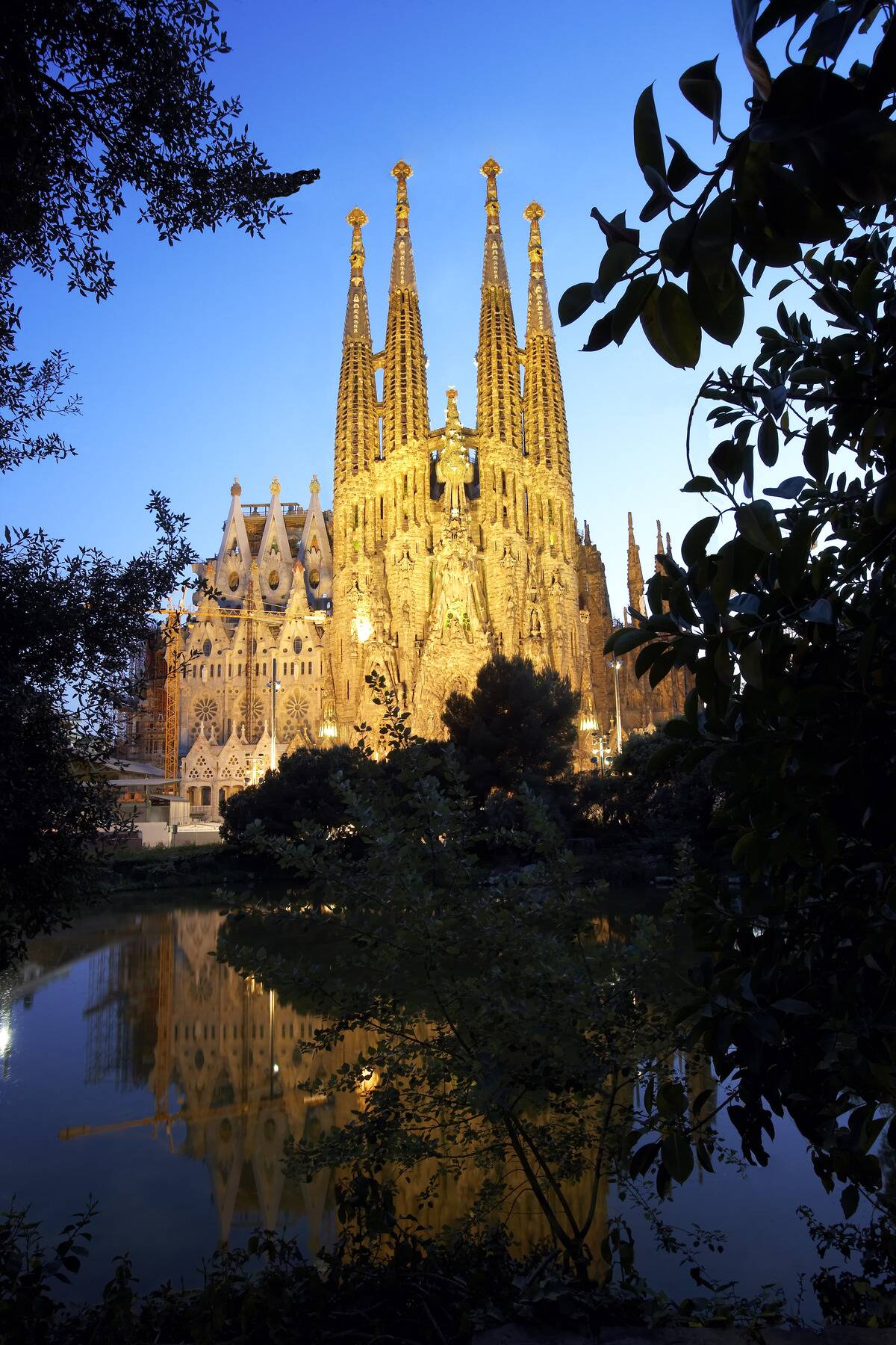View of the Sagrada Familia cathedral