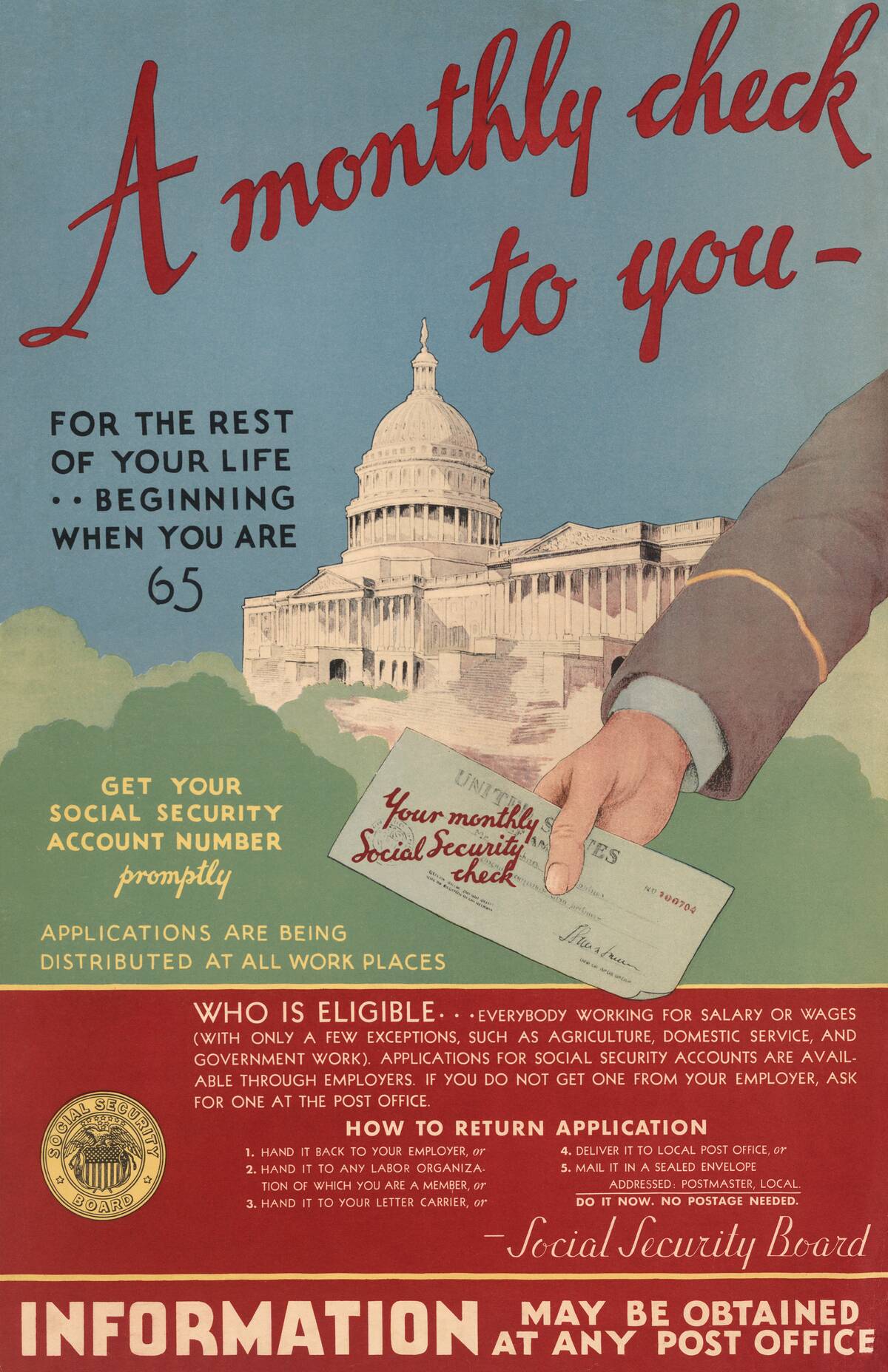 Vintage Social Security Poster