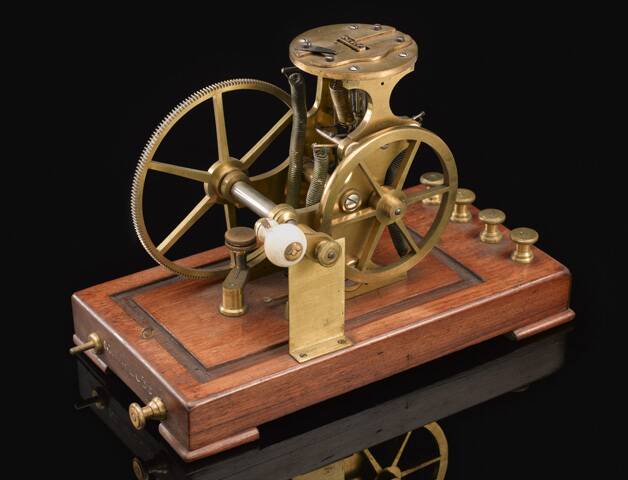 Wheatstone's automatic telegraph transmitter, 1858.