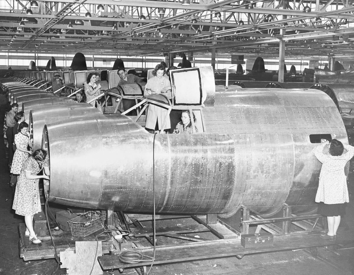Women Assemble Aircraft During WWII