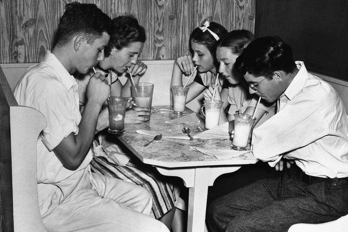 Youths Drinking Milkshakes at No-Alcohol Nightclub