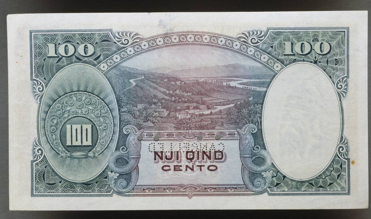 100 gold francs banknote...