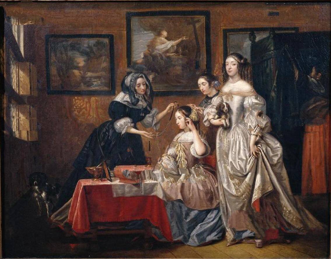 Lancelot_Volders_ Ladies_with_their_servants