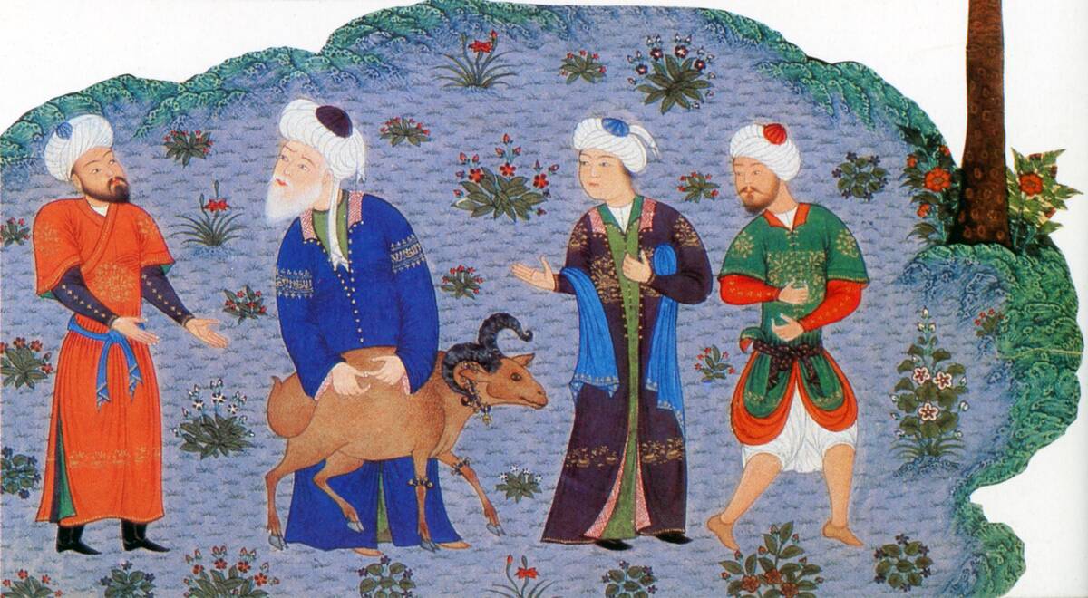 A Sacrificial Goat, a painting from the court of Timurid sultan Baysungur Bahadir Khan.