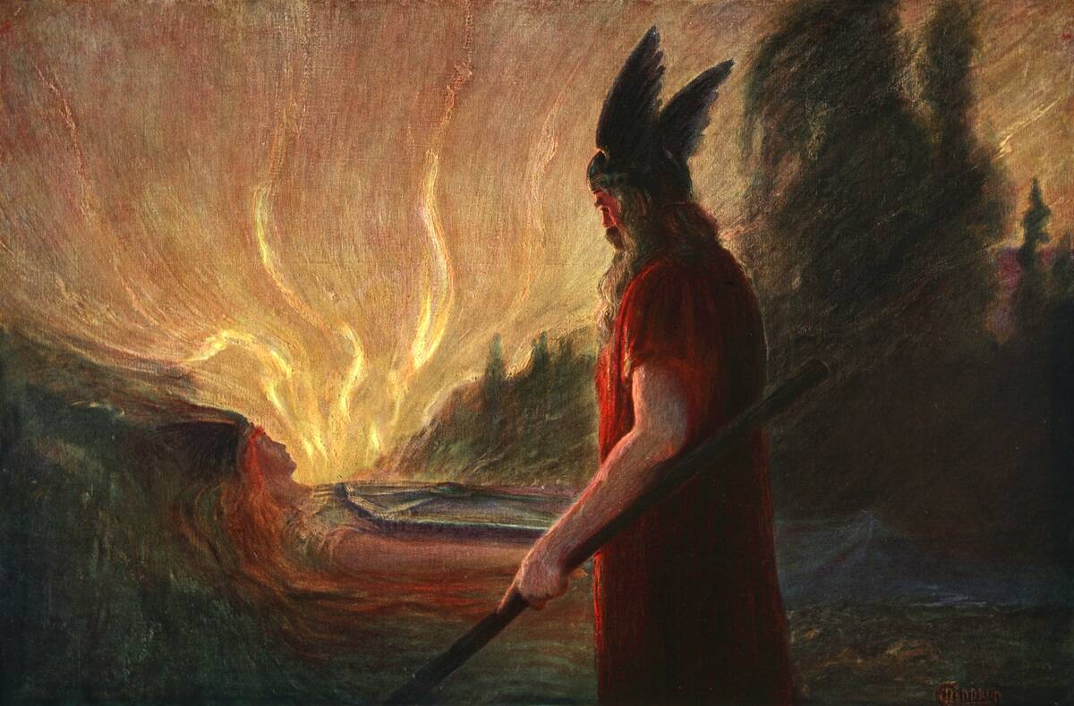 As The Flames Rise Wotan Leaves' 1906