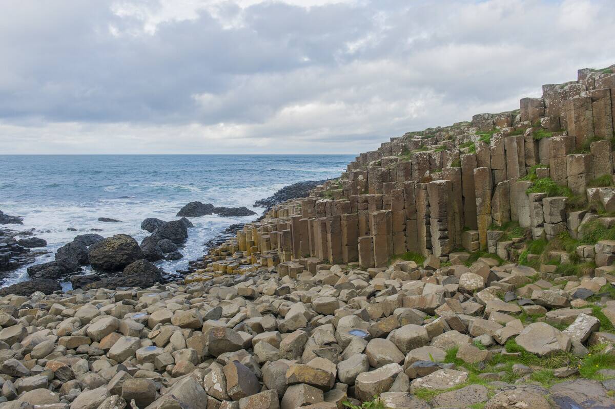 Basalt columns of the Giants Causeway, a UNESCO World...