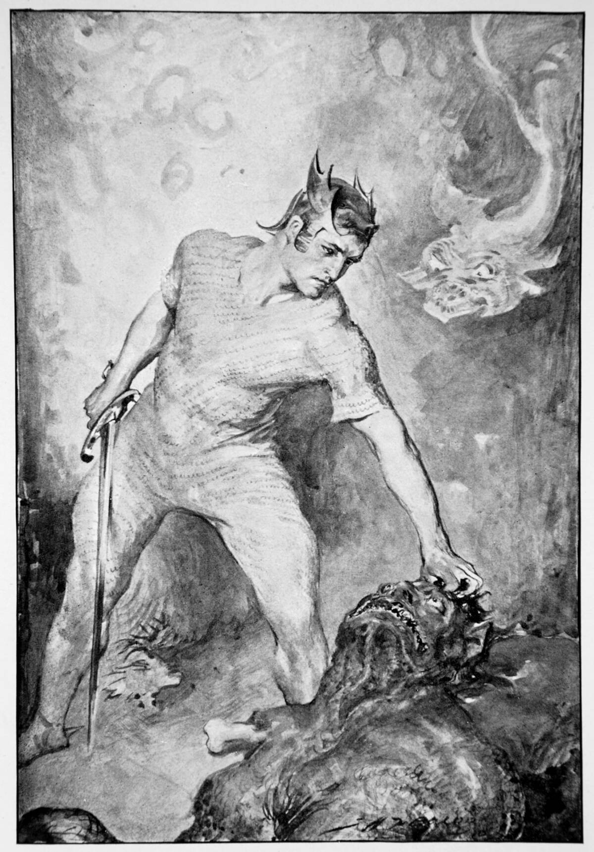 Beowulf Shears Off The Head Of Grendel' 1910