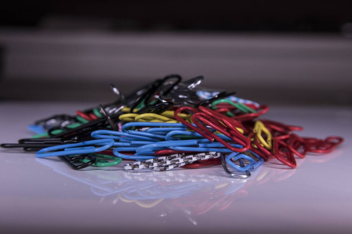 Bill Tompkins Multi-colored paper clips Archive