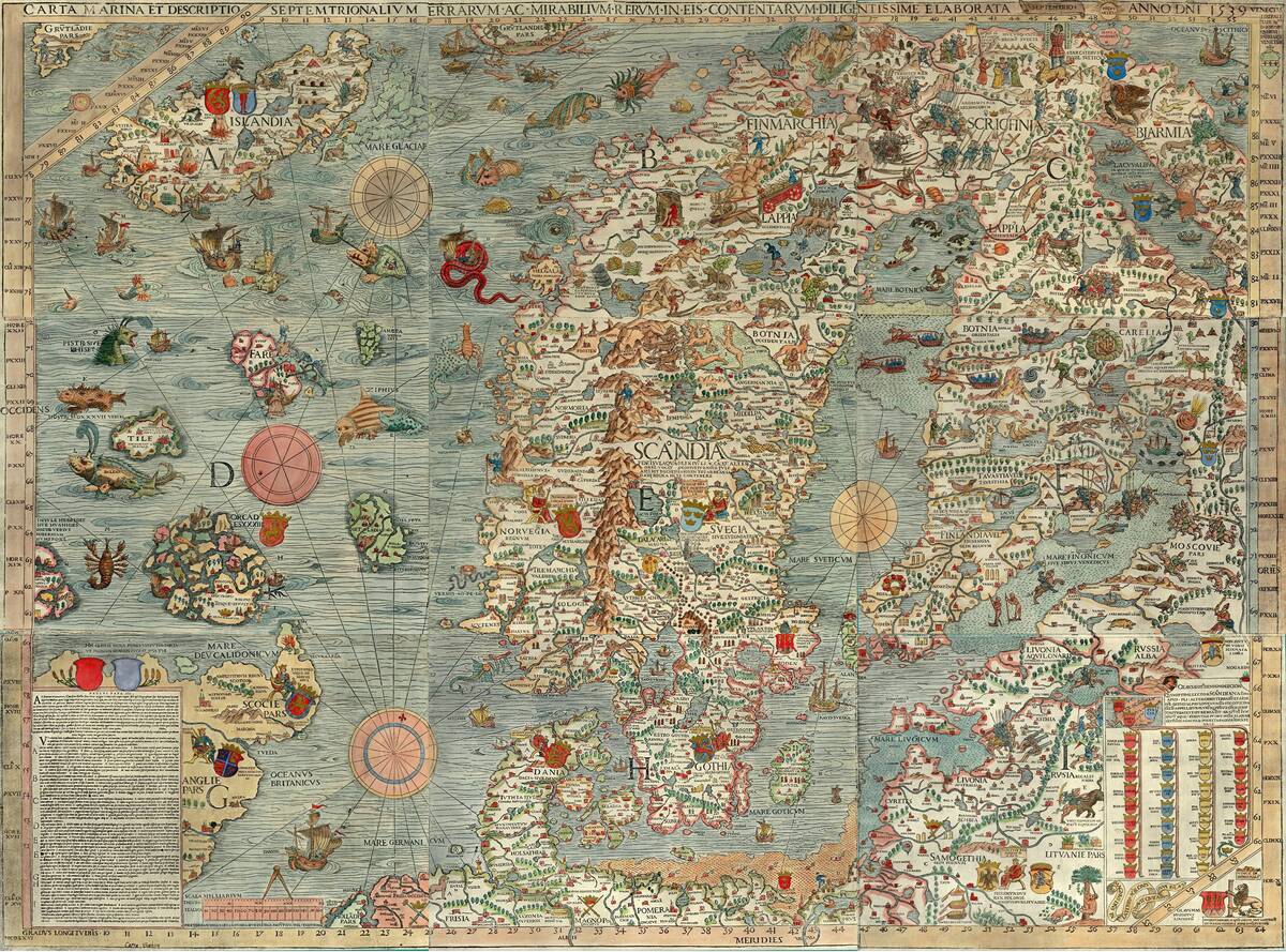 Carta Marina by Olaus Magnus