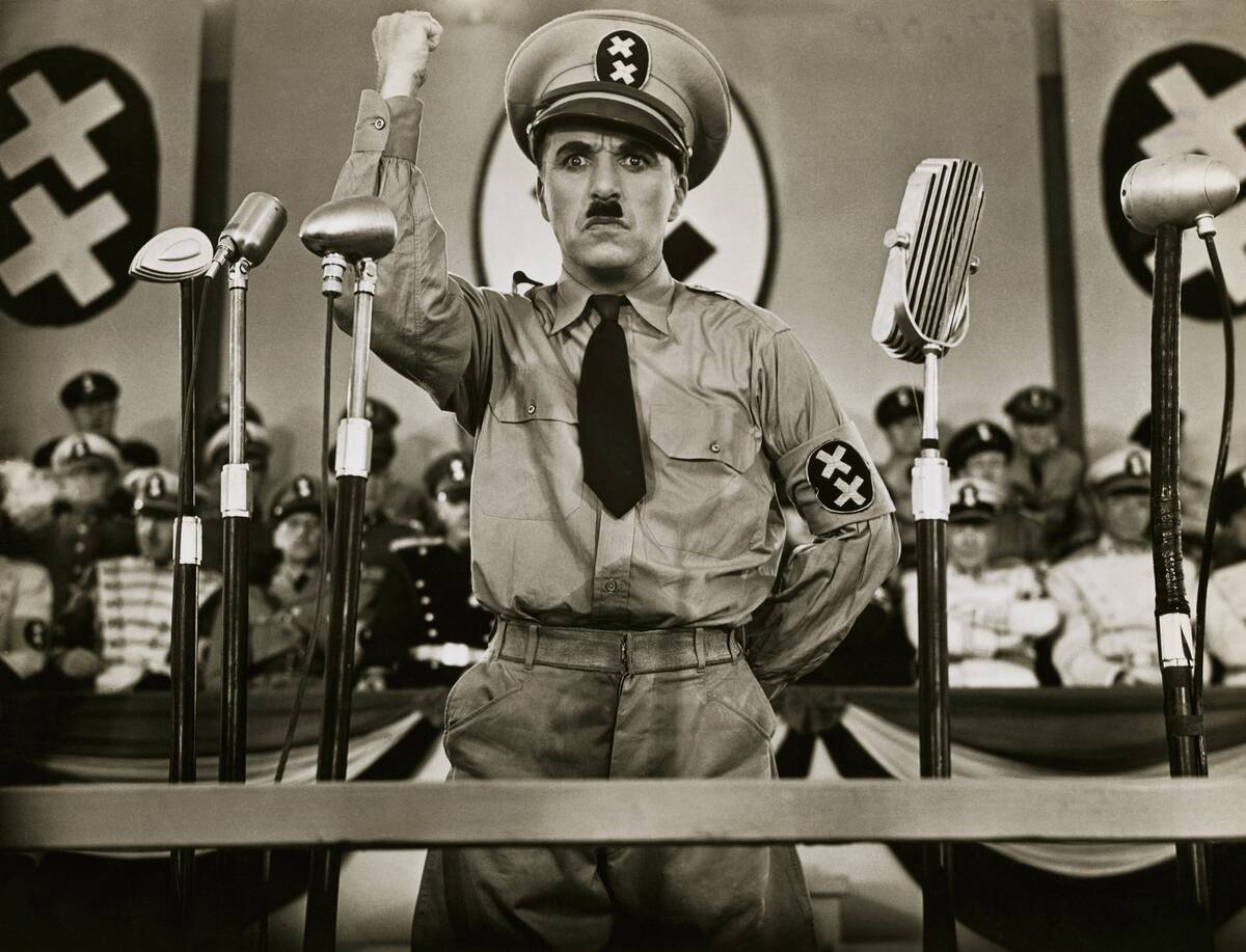Charlie Chaplin in The Great Dictator