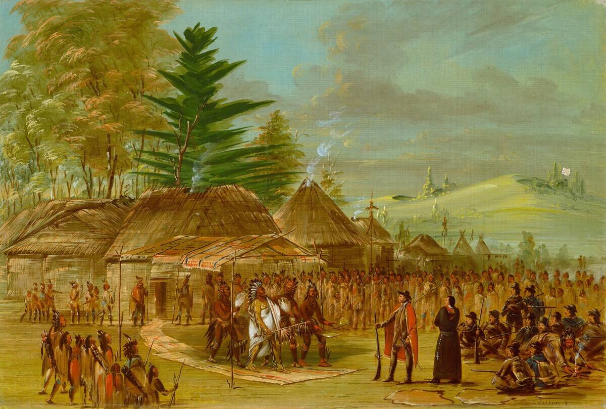 Chief Of The Taensa Indians Receiving La Salle. March 20