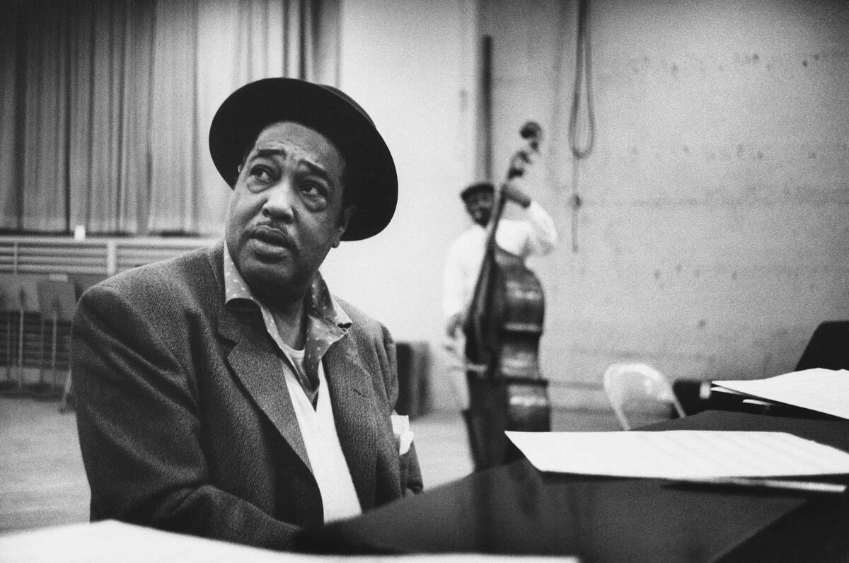 Duke Ellington Plays Piano in Rehearsal