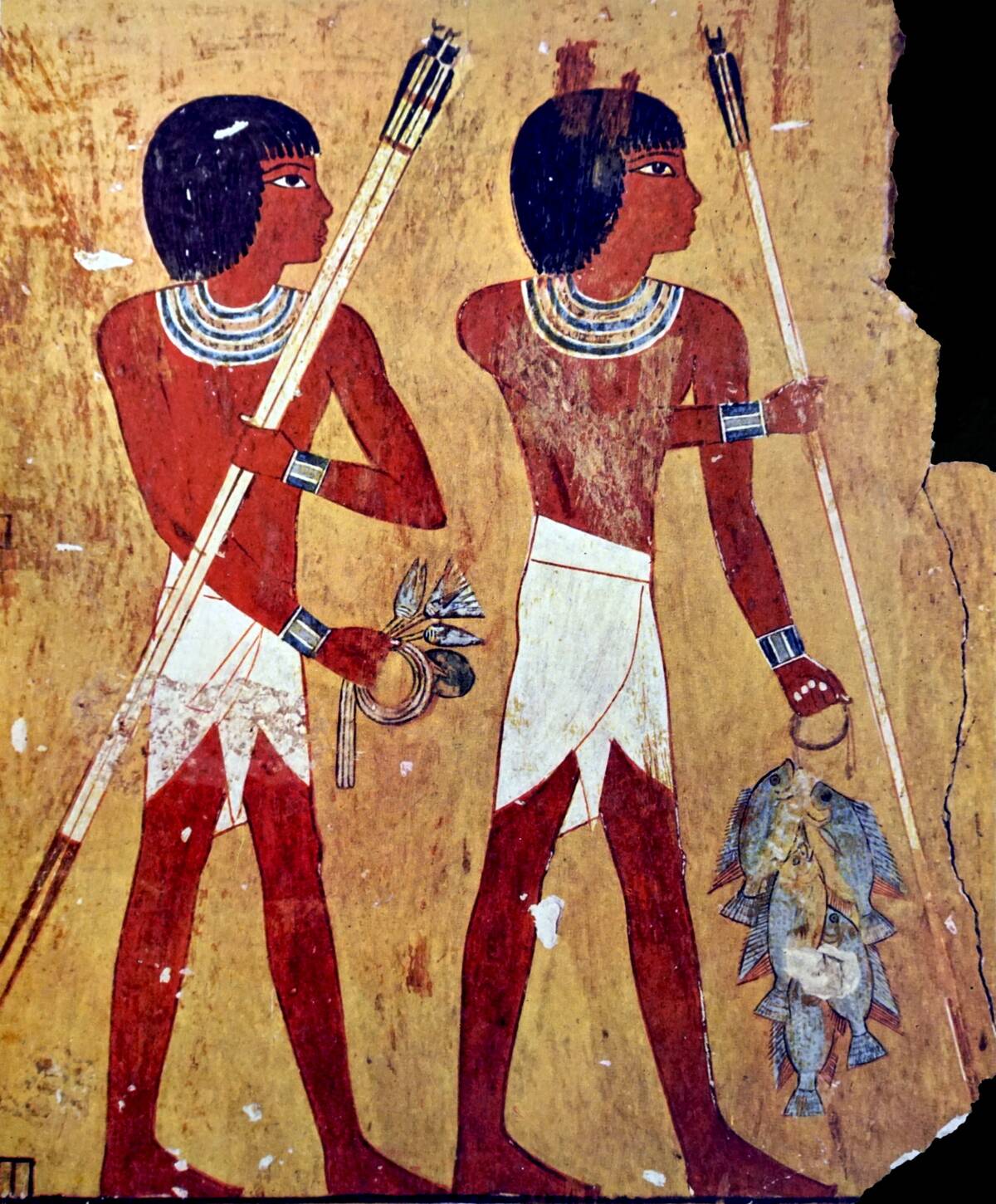 Egyptian tomb wall painting.