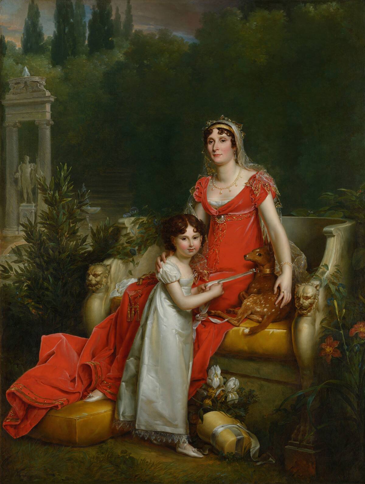 Elisa Bonaparte With Her Daughter Napoleona Baciocchi