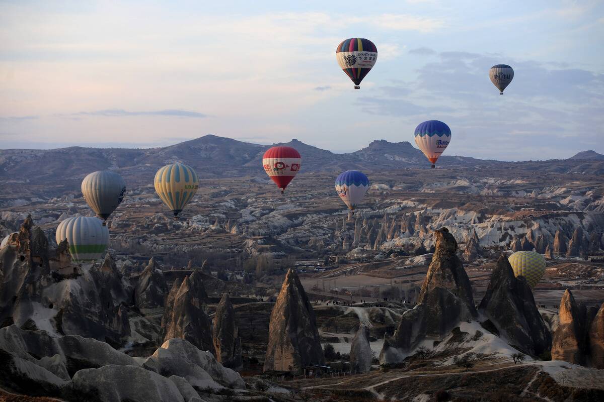 Hot-air balloons in Cappadocia