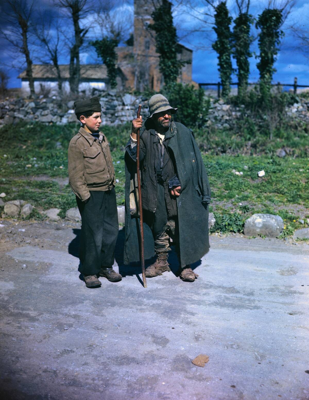 Italian Man and Boy on Appian Way