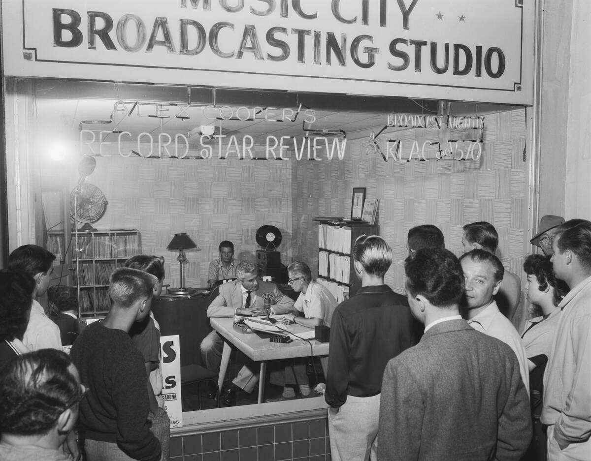 Jeff Chandler At KLAC's Music City Broadcasting Studio