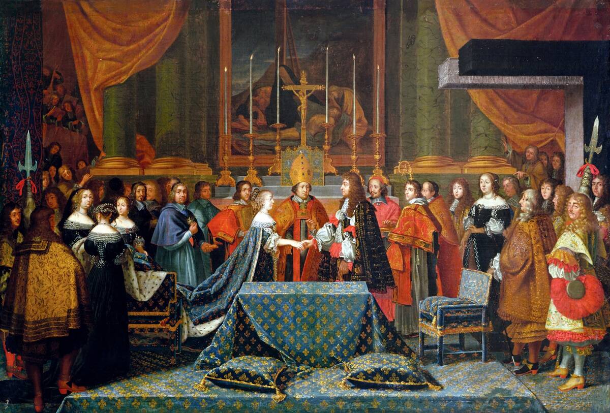 Marriage de Louis XIV avec Marie-Therese d’Autriche en l’Eglise de St-Jean-de-Luz