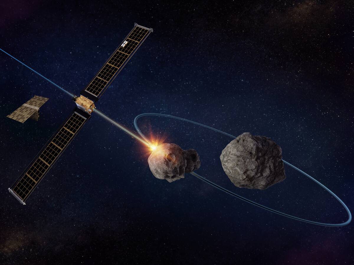 NASA DART & Didymos Asteroid Illustration