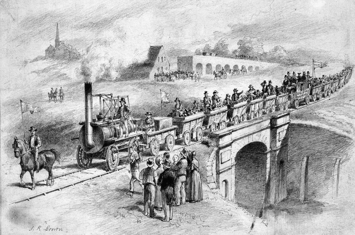 Opening of the Stockton and Darlington Railway, 27 September 1825.