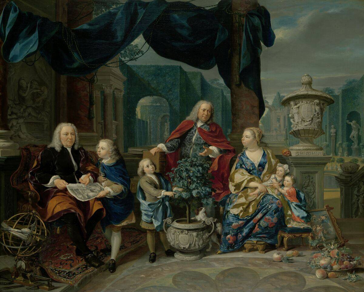 Portrait Of David Van Mollem With His Family