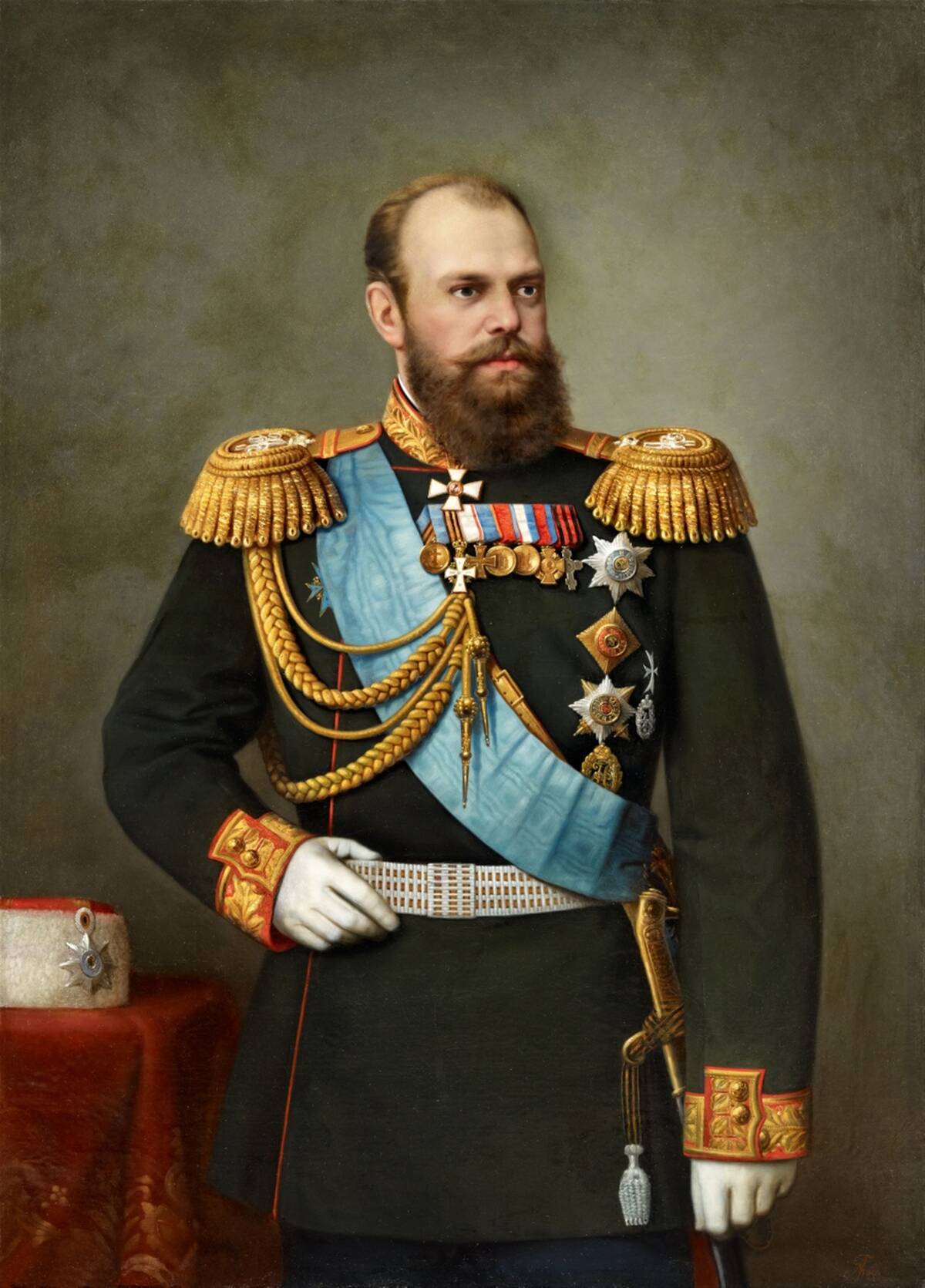 Portrait Of The Emperor Alexander Iii (1845-1894)