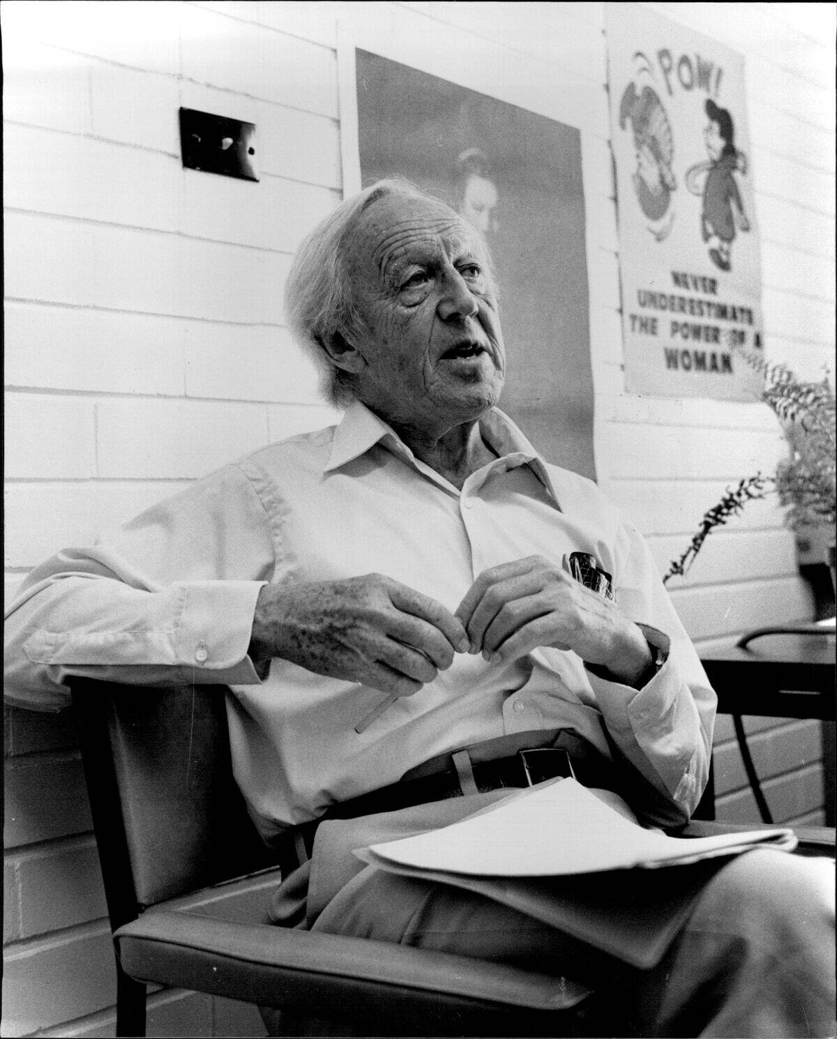 Professor Hannes Alfven, a Nobel Prize winning Nuclear physicist interviewed at Uni of NSW Kensington.