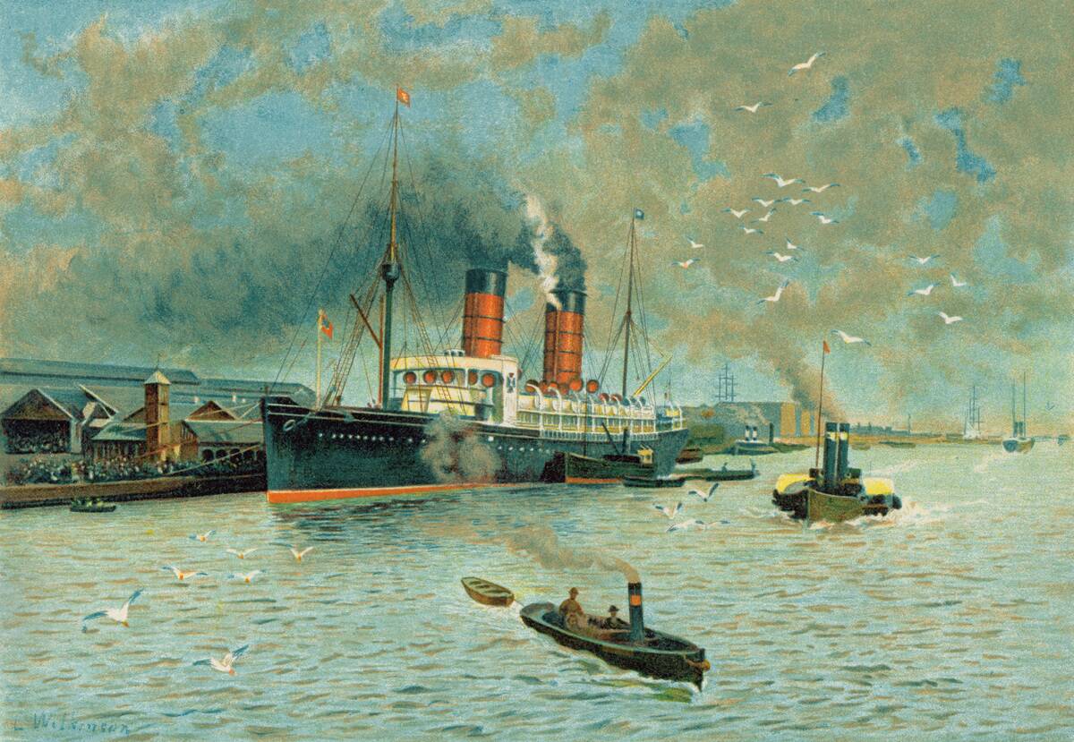 RMS Campania At Dock