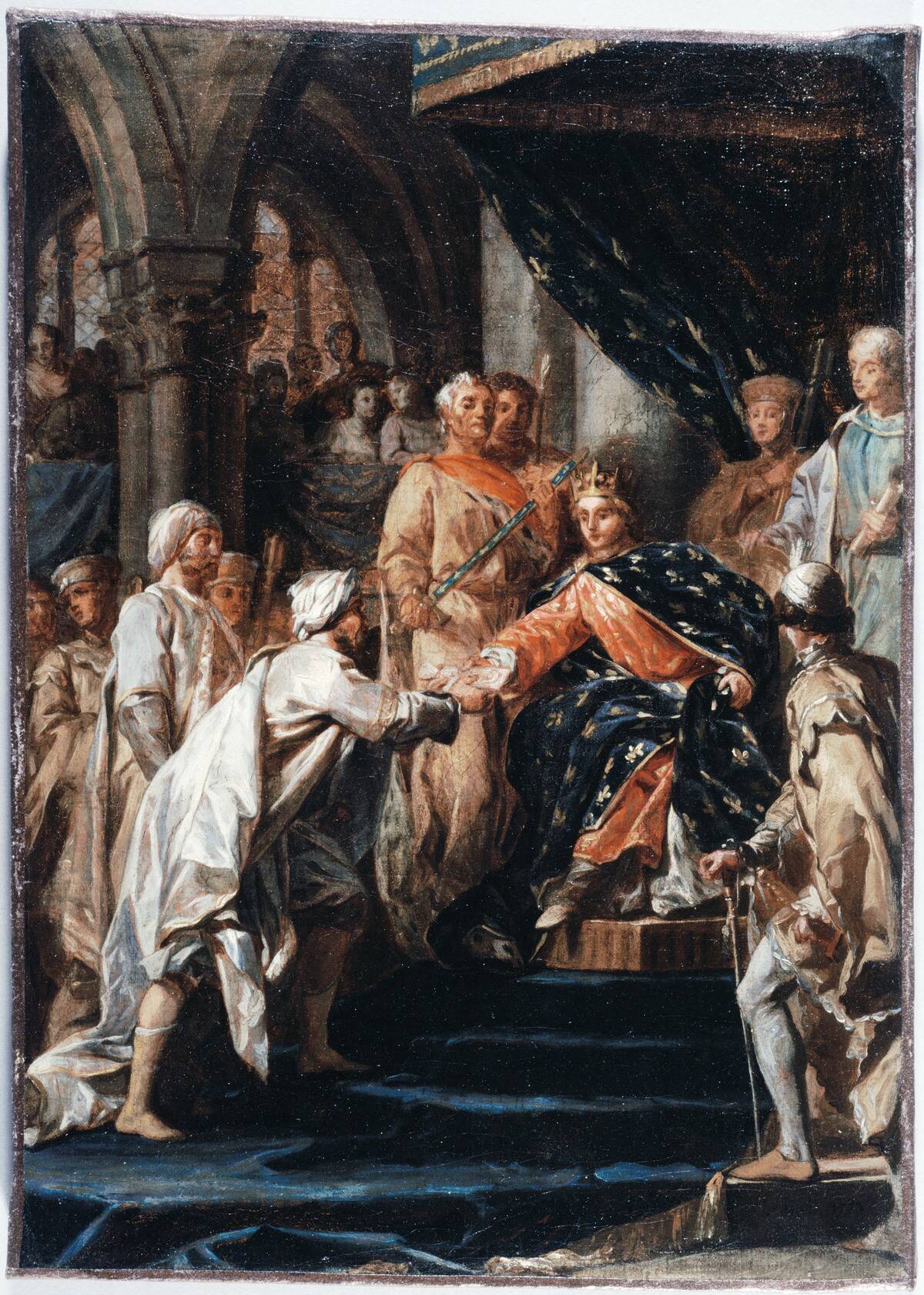 Saint Louis Receiving Messengers From The Old Man Of The Mountain.,