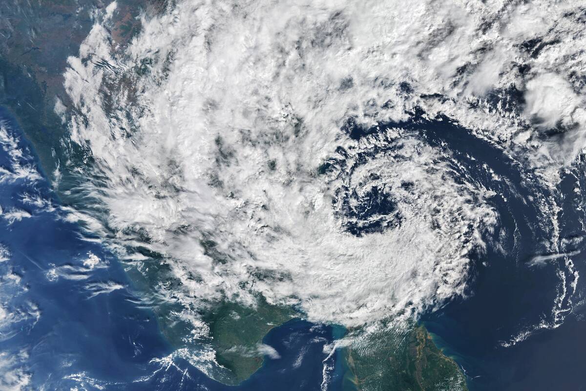 Satellite Imagery Of Cyclone Ditwah