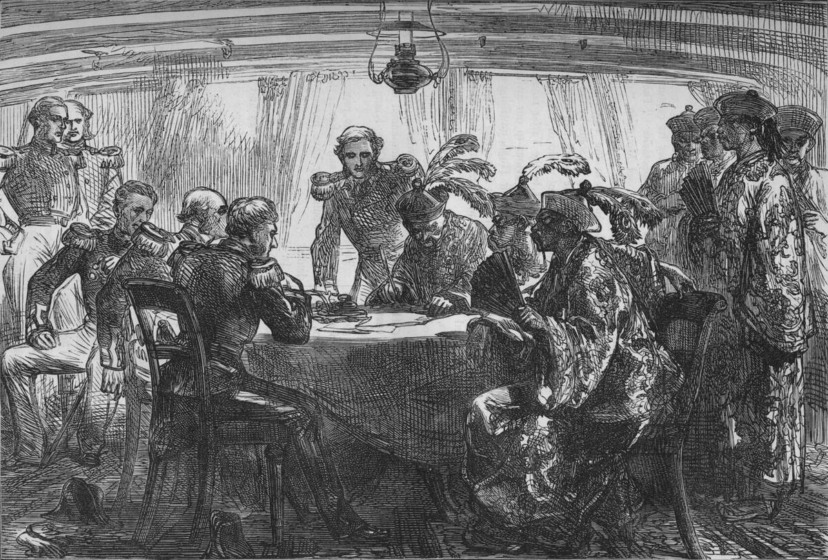 Signing The Treaty Of Nankin