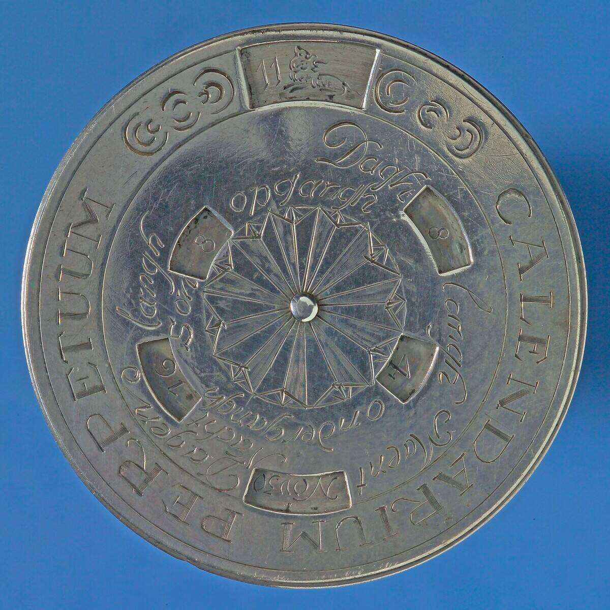 Silver perpetual calendar CALENDARIUM PERPETUUM