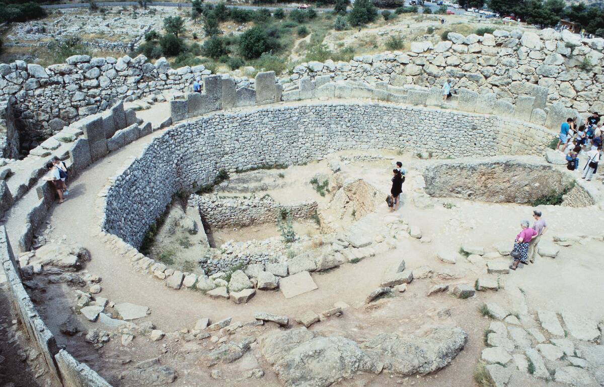 Site of Mycenean fortifications, Greece, c1600-1100 BC.
