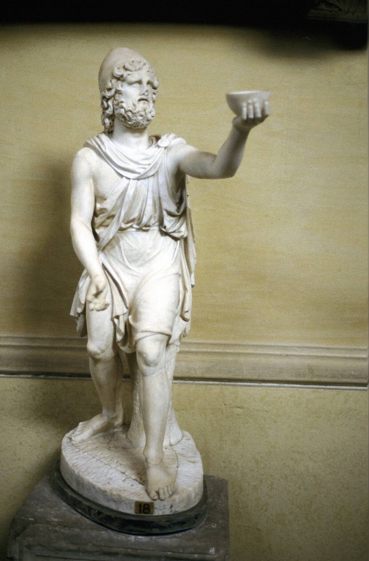 Statue of Odysseus, hero of Homer's epic poem The Odyssey.