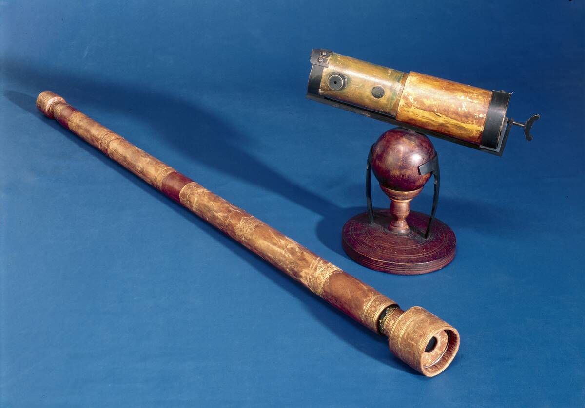 Telescopes of Galileo and Newton, 17th century.