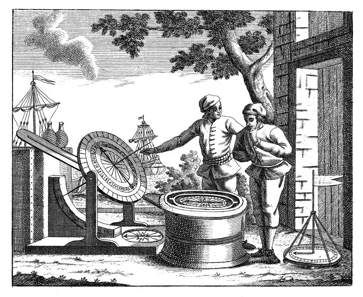 The Compass. Etching. From: Schauplatz Der Natur Und Künste. In Vier Sprachen. Deutsch. Lateinisch. Französisch Und Italienisch. Erster Jahrgang. Joseph Kurzbeck. Vienna. 1774.